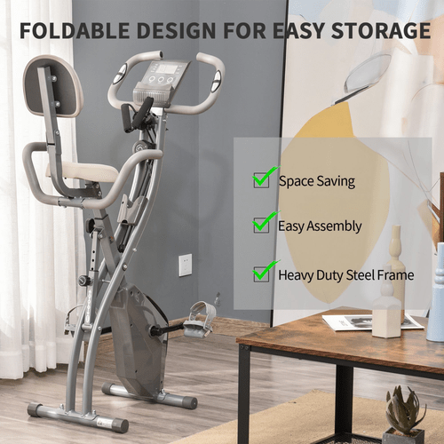 Enhance Your Workout: HOMCOM 2-in-1 Adjustable Exercise Bike with Pulse Monitor - Fitness Max