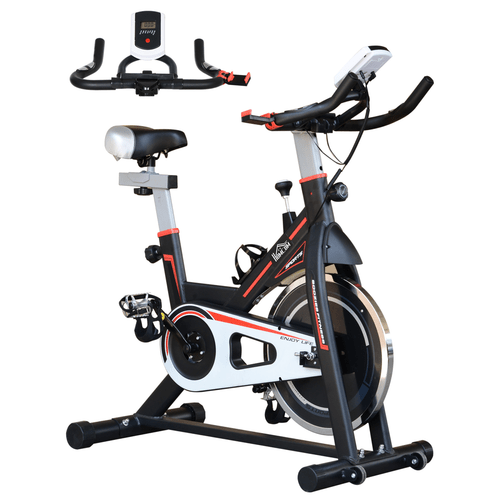 HOMCOM 8kg Flywheel Exercise Bike Cardio with Adjustable Resistance Display - Fitness Max