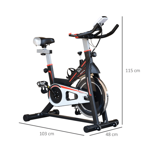 HOMCOM 8kg Flywheel Exercise Bike Cardio with Adjustable Resistance Display - Fitness Max