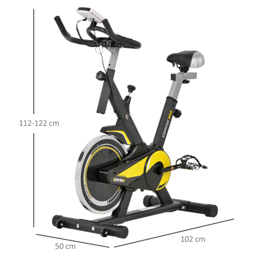 HOMCOM Exercise Bike with 10KG Flywheel, Adjustable Resistance, LCD Display - Fitness Max