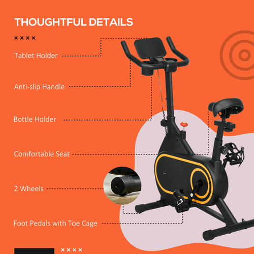 Exercise Bike SPORTNOW Exercise Bike with LCD Display