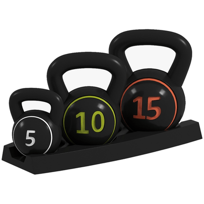 Kettle Bell SPORTNOW Kettlebell Weights Set with Storage Tray, 2.2kg, 4.5kg, 6.8kg