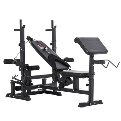 Multi Gym HOMCOM - Versatile Weight Bench with Bench Press & Leg Extension
