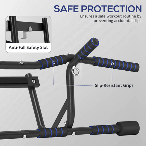 SPORTNOW Multi-Grip Pull Up Bar for Doorway with Non-Slip Grips - Fitness Max