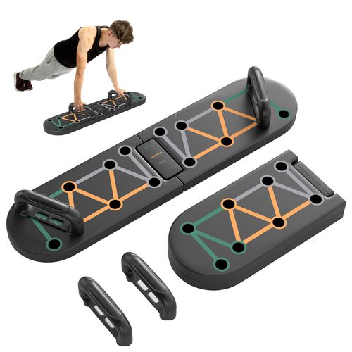 SPORTNOW 11-in-1 Foldable Push Up Board, Press Up Handles for Home Gym - Fitness Max