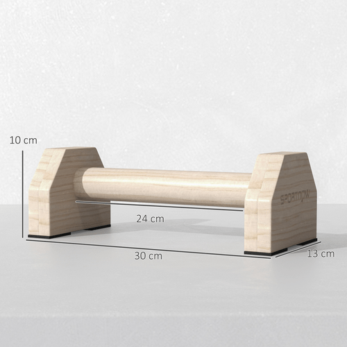 SPORTNOW Wooden Parallettes Push Up Bars for Home Calisthenics Workout - Fitness Max