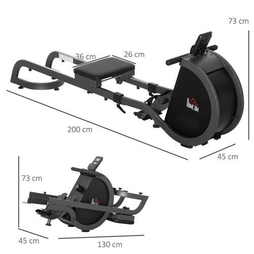 Compact Magnetic Rowing Machine: 16 Resistance Levels for Home Workouts - Fitness Max