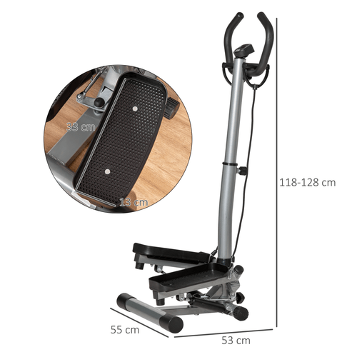 HOMCOM Twist Stepper Machine for Home Aerobic Exercise - Fitness Max