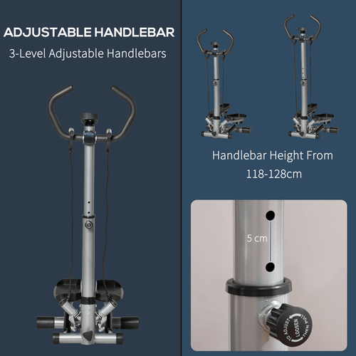 HOMCOM Twist Stepper Machine for Home Aerobic Exercise - Fitness Max