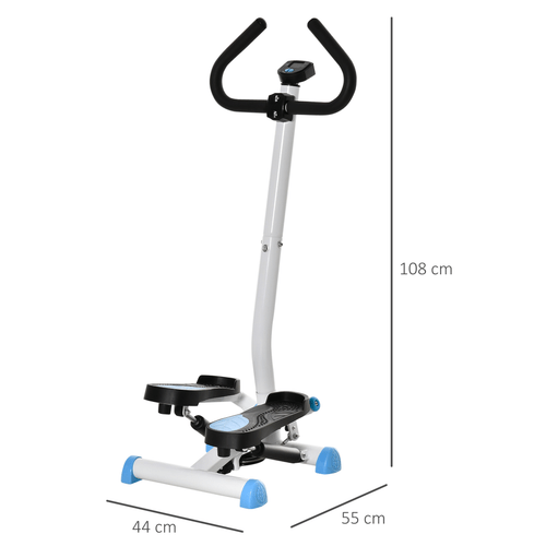 Twister Stepper Adjustable Step Machine with LCD Screen, Blue HOMCOM - Fitness Max