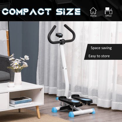 Step Machine Twister Stepper Adjustable Step Machine with LCD Screen, Blue HOMCOM
