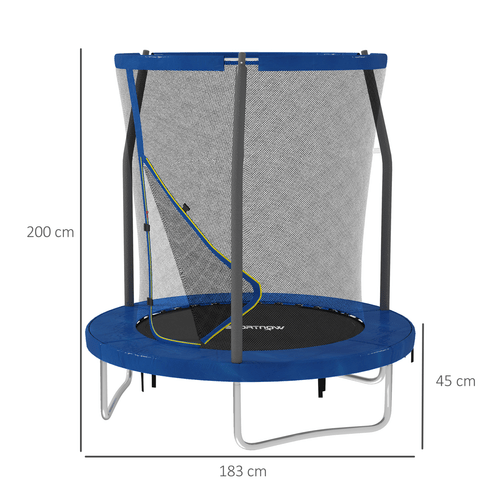 6ft Outdoor Trampoline with Safety Net for Sports Now - Fitness Max