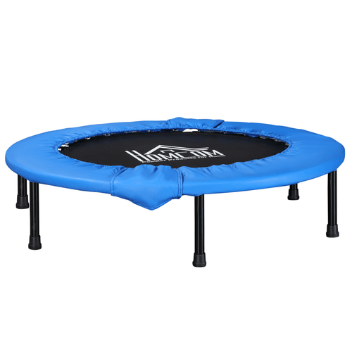 96 cm Blue HOMCOM Foldable Mini Fitness Trampoline Exercise Rebounder - Fitness Max