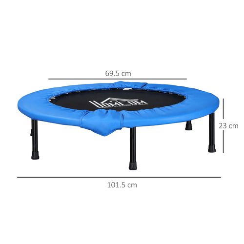 Foldable Mini Fitness Trampoline, Blue HOMCOM - Fitness Max