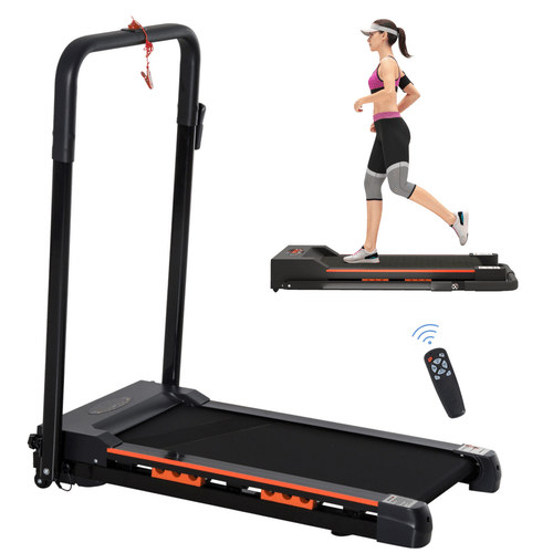HOMCOM Folding Motorised Treadmill for Walking with Remote Control - Fitness Max