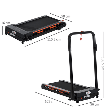 HOMCOM Folding Motorised Treadmill for Walking with Remote Control - Fitness Max
