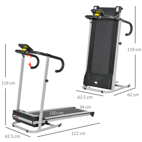 1.25HP Electric Treadmill for Running Fitness, Foldable by HOMCOM - Fitness Max