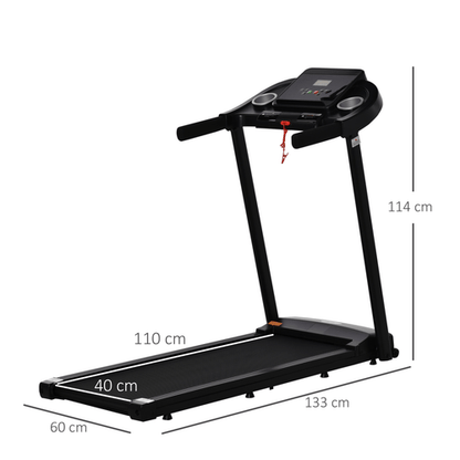 1.5HP Electric Motorised Treadmill with LED Display by HOMCOM - Fitness Max