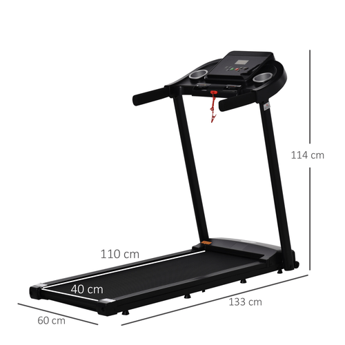 1.5HP Electric Motorised Treadmill with LED Display by HOMCOM - Fitness Max