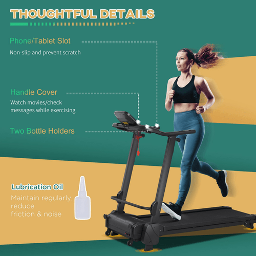 2.5HP Motorised Treadmill with MP3 & USB Player, 5 Preset Programs - Fitness Max
