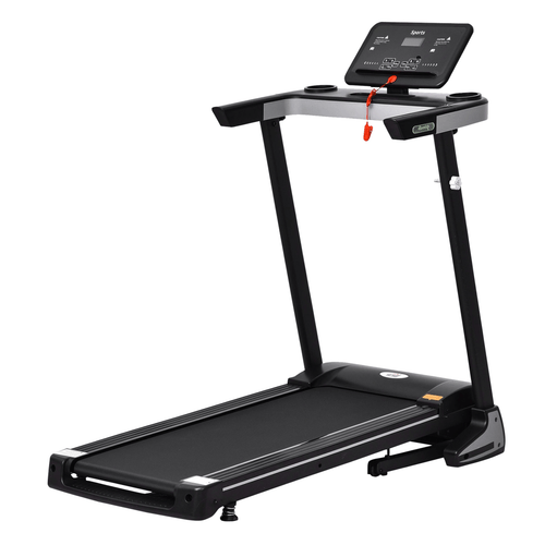 500W Motorised Treadmill, 1-12km/h, Folding Frame, Wheels, Preset Programs by HOMCOM. - Fitness Max