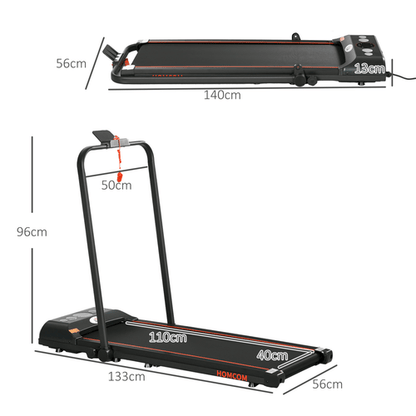 Foldable Treadmill for Aerobic Exercise with LED Display by HOMCOM - Fitness Max