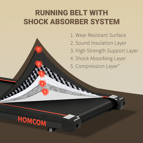 Foldable Treadmill for Aerobic Exercise with LED Display by HOMCOM - Fitness Max