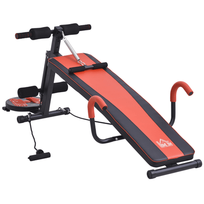 Adjustable Sit-Up Bench with Twist Disc for Versatile Home Gym Workouts - Fitness Max