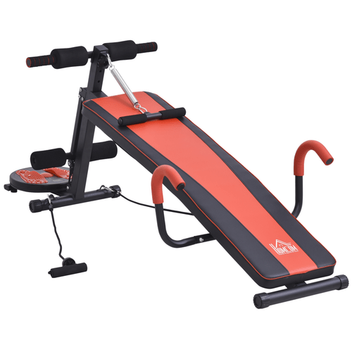 Adjustable Sit-Up Bench with Twist Disc for Versatile Home Gym Workouts - Fitness Max