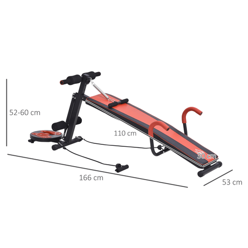 Adjustable Sit-Up Bench with Twist Disc for Versatile Home Gym Workouts - Fitness Max