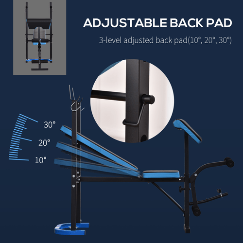 Adjustable Weight Bench with Leg Developer and Barbell Rack for Home Gym - Fitness Max