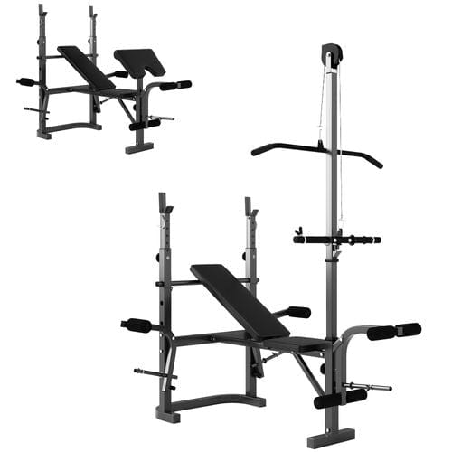 Workout Bench SPORTNOW Weight Bench & Press Rack: Enhance