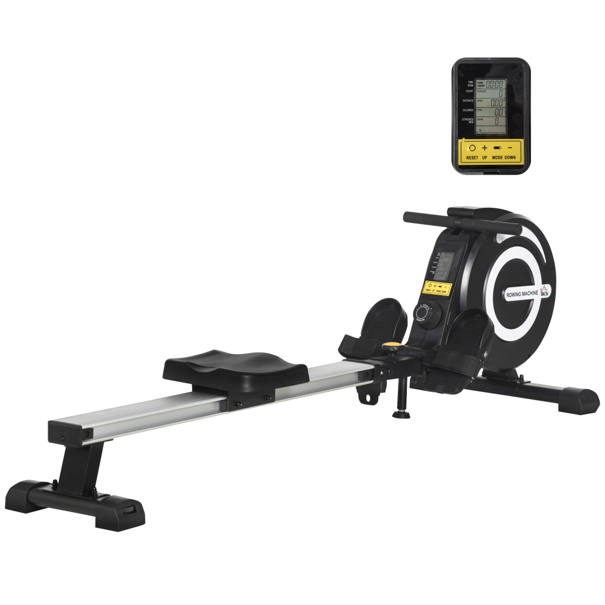Magnetic Adjustable Rowing Machine with LCD Monitor