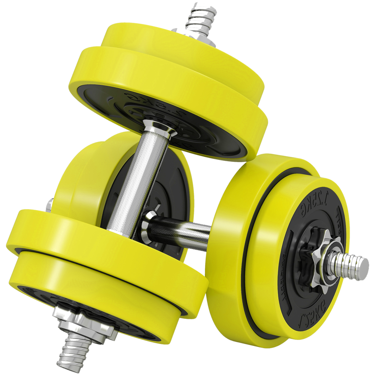 HOMCOM 20kg Adjustable Barbell & Dumbbell Set