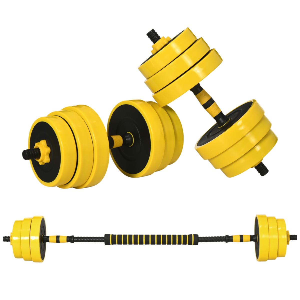 HOMCOM 25KG Barbell & Dumbbell Set for Home Gym