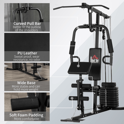 Multi Gym Versatile Home Gym Machine with 45kg Weight Stack