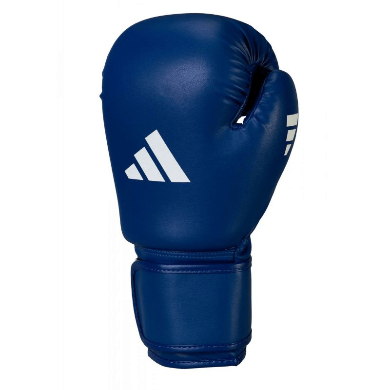 adidas Iba Cactus Leather Boxing Gloves - Blue, IBA Certified - Fitness Max