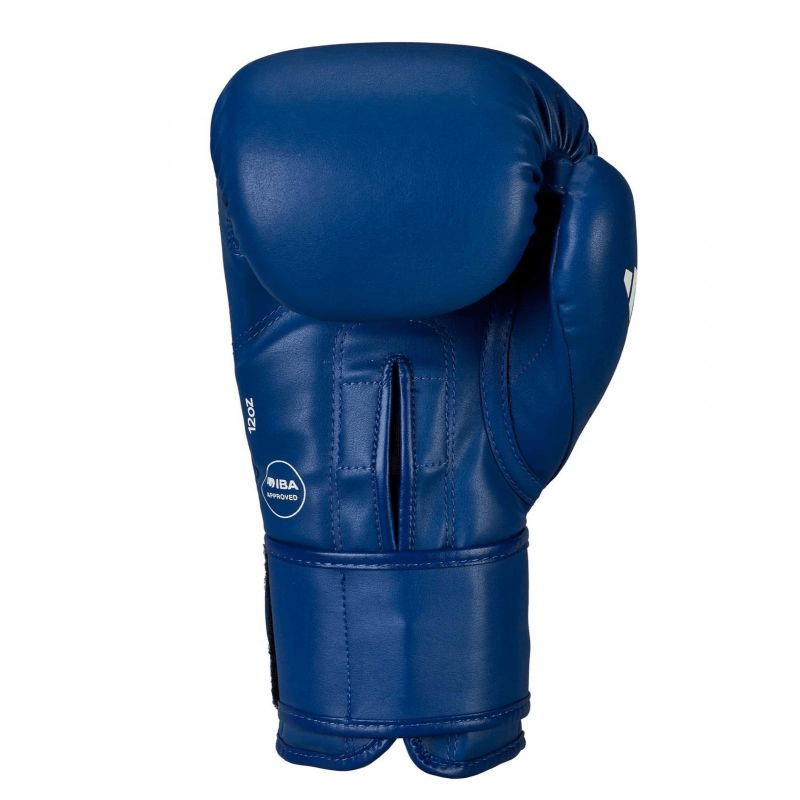 adidas Iba Cactus Leather Boxing Gloves - Blue, IBA Certified - Fitness Max