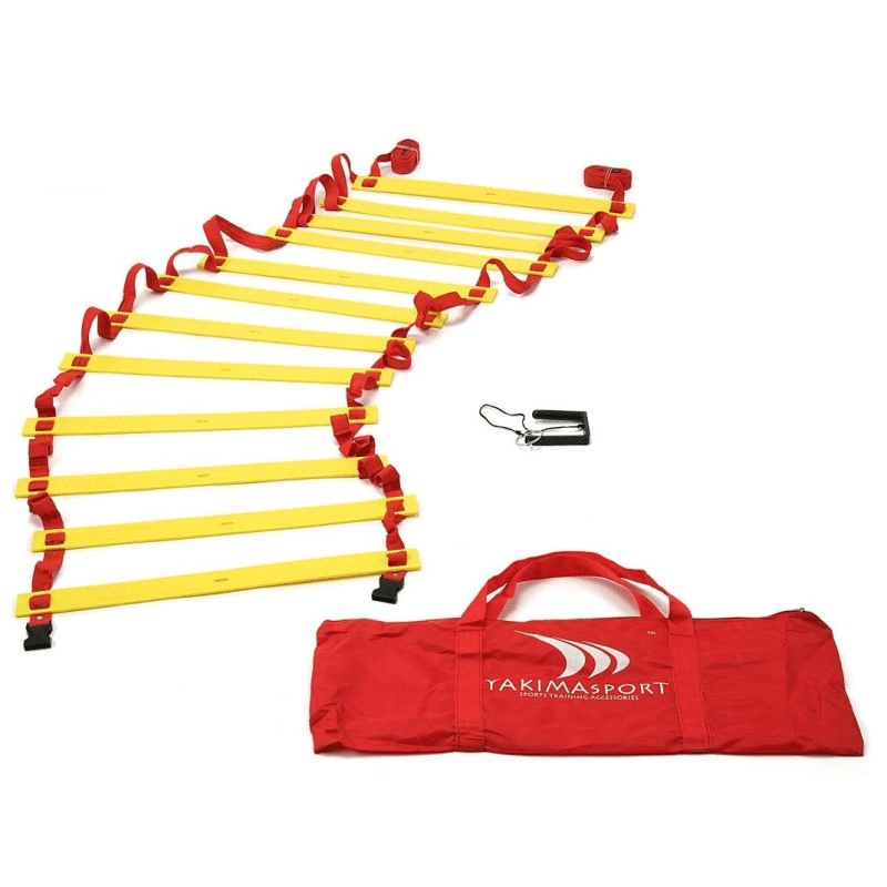 Yakimasport 4m Coordination Ladder: Improve Agility Training, Adjustable Buckles & Bag - Fitness Max
