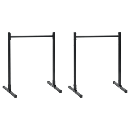Dip station vidaXL 2 Adjustable Dip Stations, Height 88.5-98.5 cm, Durable Steel,
