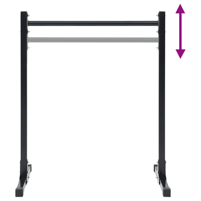 Dip station vidaXL 2 Adjustable Dip Stations, Height 88.5-98.5 cm, Durable Steel,
