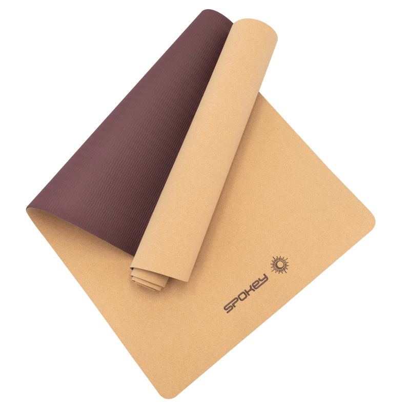 Spokey Savasana Cork Yoga Mat: Natural, Eco-Friendly, Anti-Slip, Easy Clean (183 x 61 x 0.4 cm) - Fitness Max