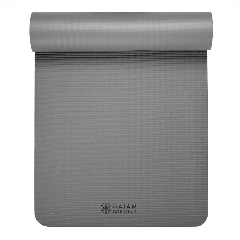 10 mm Gaiam Fitness Mat with Carrying Strap, Non-Slip, Durable & Thick - Fitness Max
