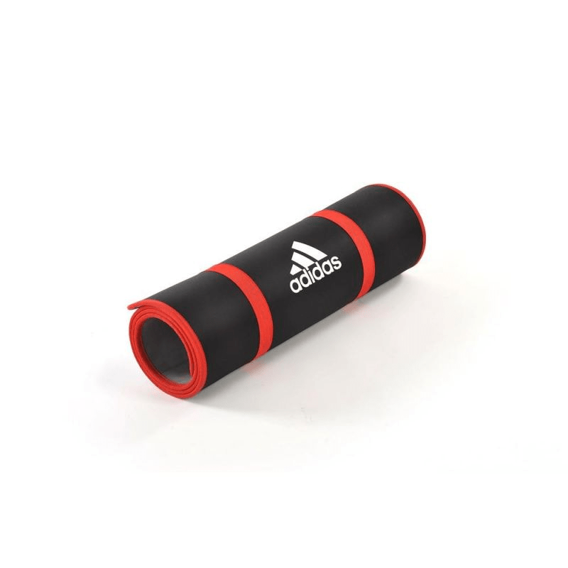 Adidas ADMT-12235 Training Mat: Premium Non-Slip NBR Foam, Black/Red - Fitness Max