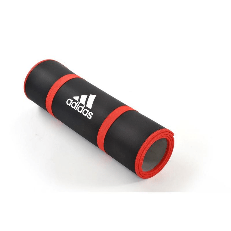 Adidas ADMT-12235 Training Mat: Premium Non-Slip NBR Foam, Black/Red - Fitness Max