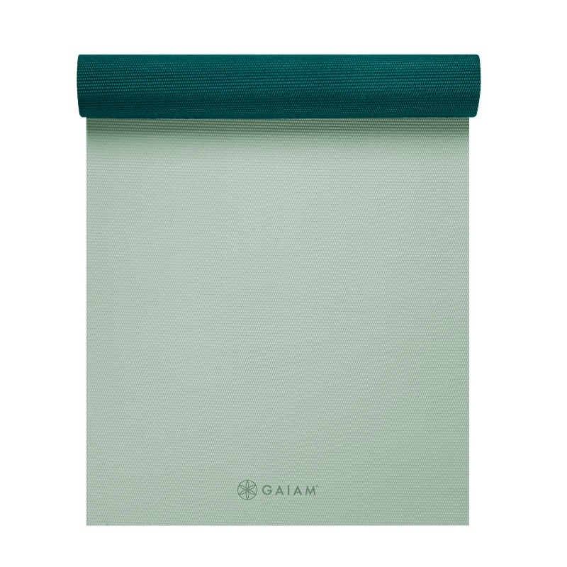 Gaiam Deep Jade Yoga Mat 5mm: Non-Slip, Double-Sided Comfort & Support - Fitness Max