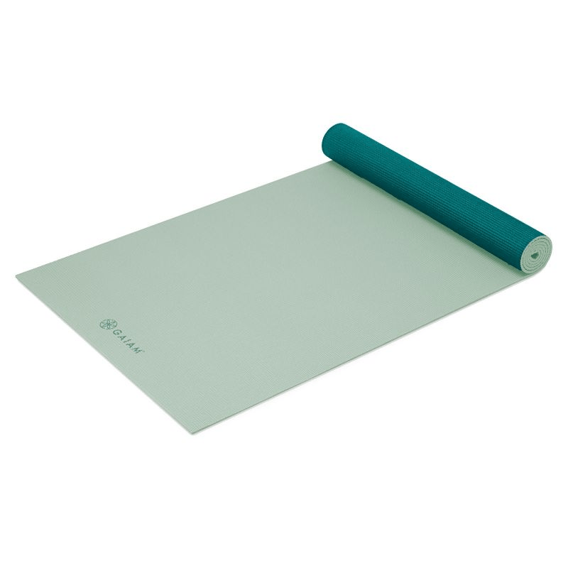 Gaiam Deep Jade Yoga Mat 5mm: Non-Slip, Double-Sided Comfort & Support - Fitness Max