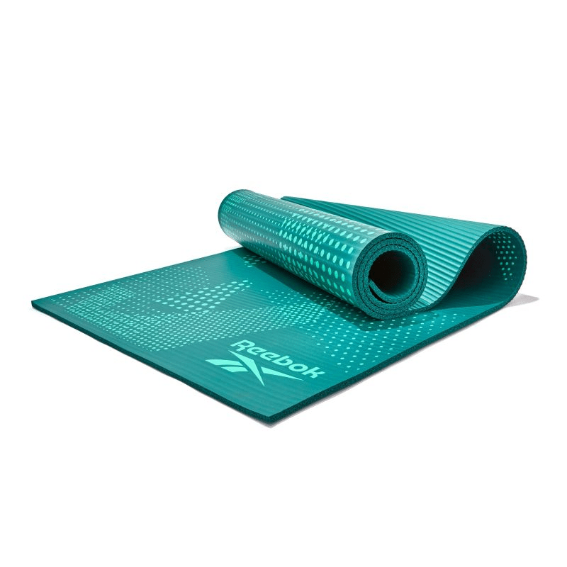 Reebok Fitness RAMT-12236GN Mat: 7mm Thick, Green NBR Foam, Comfort Stability - Fitness Max