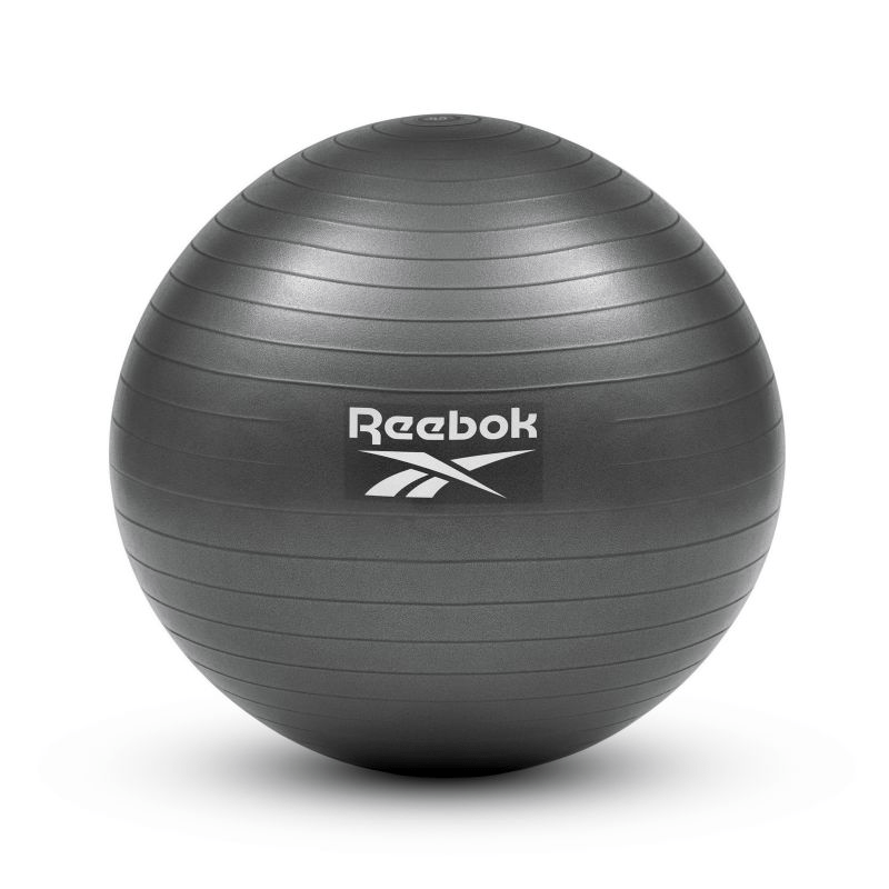 Reebok 55cm Gymnastics Ball with Pump for Home Workouts - Fitness Max