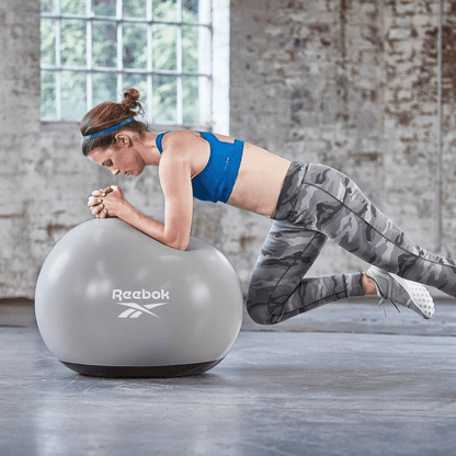 Reebok 65cm Gym Ball with Pump: Non-Slip for Home Workouts - Fitness Max